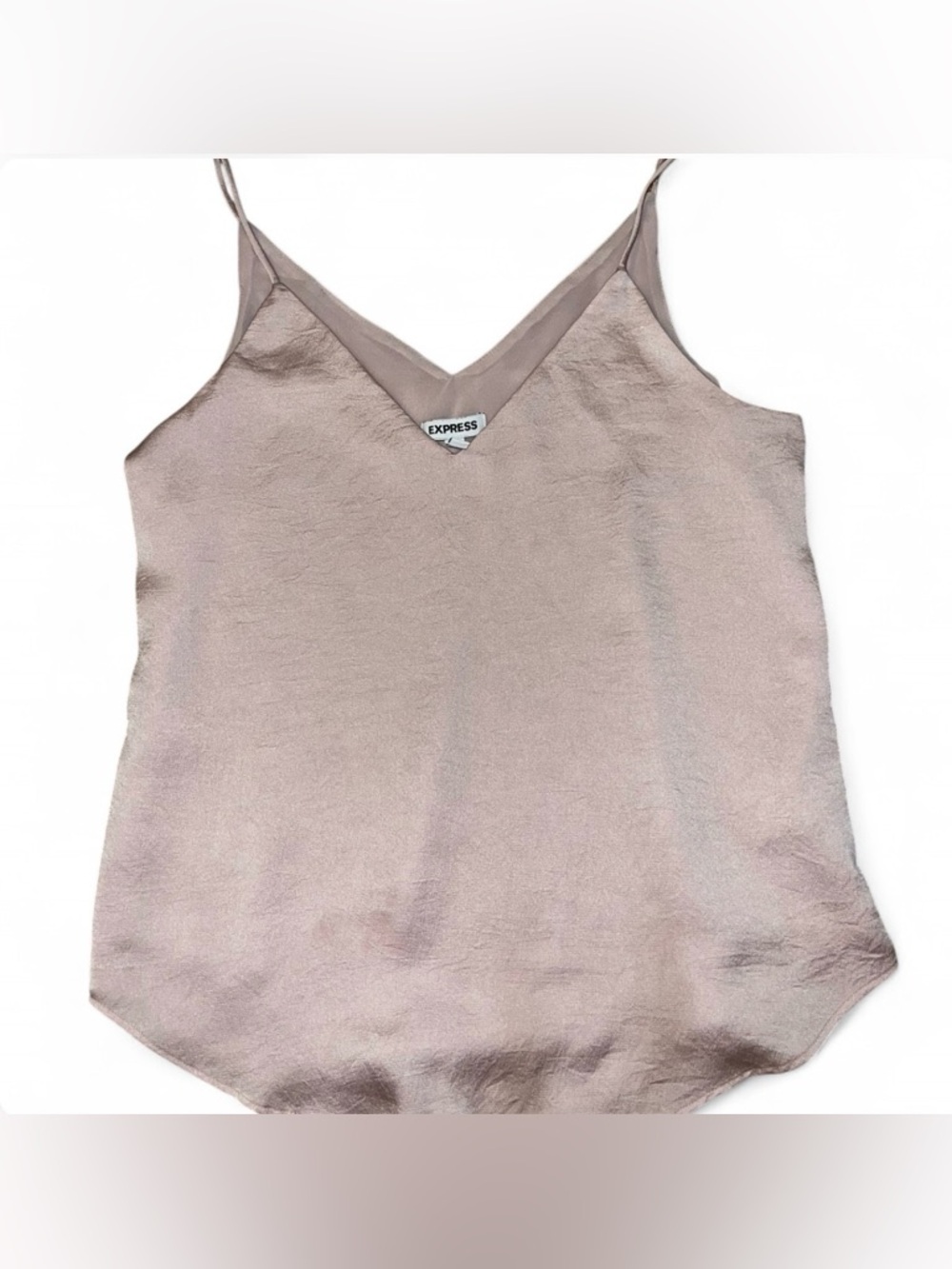 Express Women’s Dusty Blush Satin V-Neck Cami
